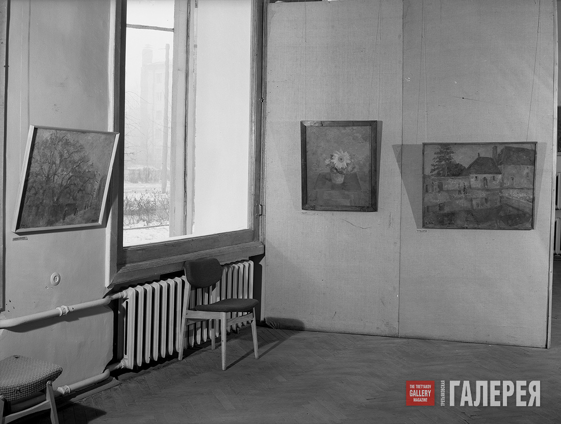 Фрагменты экспозиции персональной выставки Р.Р. Фалька в 1966 году в залах МОСХ 