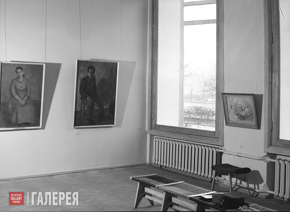 Фрагменты экспозиции персональной выставки Р.Р. Фалька в 1966 году в залах МОСХ 