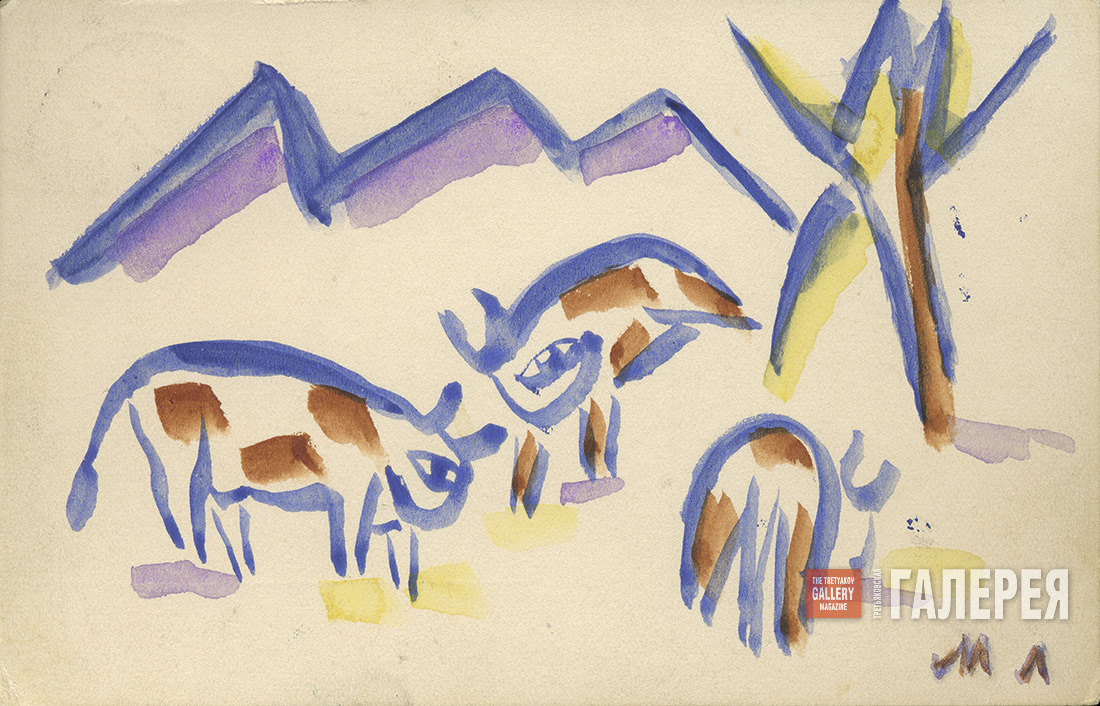 Открытка. [Коровы]Postcard. [Cows]