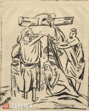 Sergei Romanovich. Drawing from the “Makovets” magazine (No. 1, 1922)