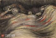 Moore Henry. Shelterers in the Tube. 1941 