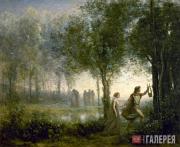 Corot Jean Baptist Camille. Orpheus Leading Eurydice from the Underworld. 1861