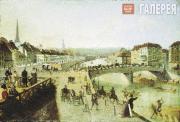 Chernetsov Grigory. Ferdinand Bridge in Vienna. 1840