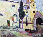 Mashkov Ilya. The Cypress near the Cathedral Wall. Italy. 1913