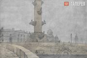 Ostroumova-Lebedeva Anna. St. Petersburg. Rostral Column. 1908