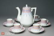 Coffee Service with Pattern Imitating Folk Embroidery