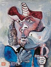 Picasso Pablo. An Infantry with a Pigeon. 1971 Пикассо Пабло. Мушкетер с птицей. 1971 Picasso Pablo. An Infantry with a Pigeon.