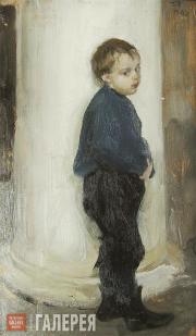 Nikiforov Semyon. A Boy by a Column. Valentin Serov’s Studio. 1903