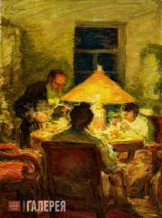 Pasternak Leonid. Leo Tolstoy in His Family Circle at Yasnaya Polyana. 1898-1899