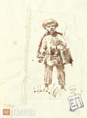 Polenova Yelena. A Boy Carrying Food to the Field. Olshanka. End of 1870s - earl