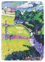 Kandinsky Wassily. Church in Murnau. Approx. 1908