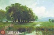 Savrasov Alexei. Swiss Landscape with Horses. Before 1868 Savrasov Alexei. Swiss Landscape with Horses. Before 1868