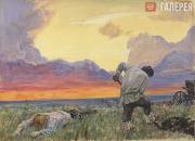 Plastov Arkady. Illustration to “How Much Land Does a Man Need?” by Leo Tolstoy.