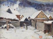 Grigory Shegal. Winter in Voskresensk. 1942