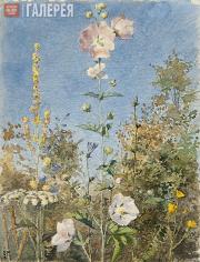 Polenova Yelena. Flowers (Wild Mallow). 1881