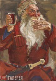Plastov Arkady. Illustration to “The Cossacks” by Leo Tolstoy. ‘Uncle Yeroshka’.