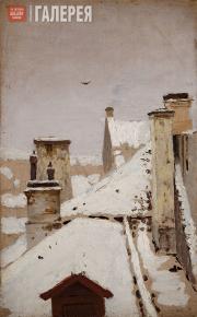 Kuindzhi Arkhip. Rooftops. Winter. 1876