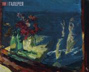 Plastov Arkady. Reflection in a Train Window. 1941 Plastov Arkady. Reflection in a Train Window. 1941