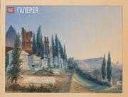 The Tomb of Princess Polina Vyazemskaya at the Testaccio Cemetery, Rome. 1835