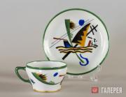 Cup and saucer with abstract design by Wassily Kandinsky