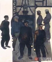 Deineka Alexander. Before Going Down a Mine. 1925