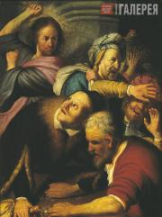 REMBRANDT Harmenszoon van Rijn. Christ Driving the Moneychangers from the Temple