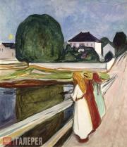 Munch Edvard. White Night. Åsgardstran. 1902-1903