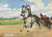 Plastov Arkady. Illustration to “Kholstomer” by Leo Tolstoy. ‘Kholstomer Passes 
