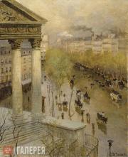 Thaulow Fritz. Boulevard Madeleine in Paris. 1895