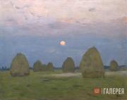 Levitan Isaaс. Twilight. Stacks of Hay. 1899