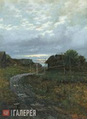 Levitan Isaaс. Autumn. Village Road. 1870s