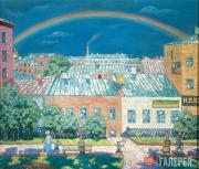 Nikolai KRYMOV. Moscow Landscape. Rainbow. 1908