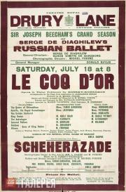 Poster advertising “The Ballets Russes” performances in London in 1914