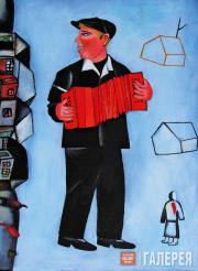 Novikov Alexei. Harmonica Player in Sablino. 1995