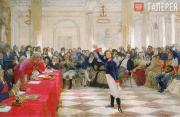 Repin Ilya. Pushkin at an Examin­ation at the Tsarskoye Selo Lyceum. 1911