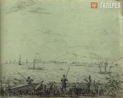 Unknown artist. View of the Bay. First half of the 19th century