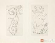 Georges Ribemont-Dessaignes.  Illustrations to Iliazd’s Boustrophedon au Miroir.