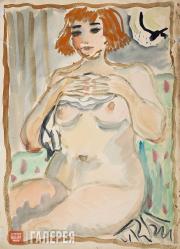 Mavrina Tatyana. Nude. Self-portrait. 1938