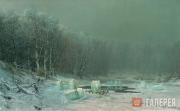 Arseny MESHCHERSKY. Winter. Cutting Ice. 1878