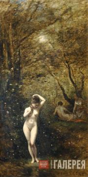 Corot Jean Baptist Camille. Diana Bathing. 1873–1874
