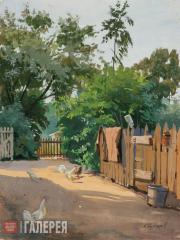 Kuzginov Konstantin. A Country Courtyard. 1959