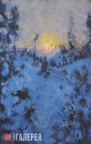 Repin Yury. Sunrise in the Forest. Sketch. 1920s-1930s
