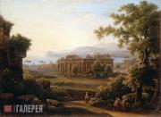 Matveyev Fyodor. Italian Landscape with Ruins of Three Antique Temples. 1816