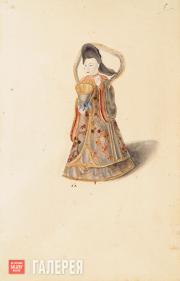 Unknown artist. Figurine of a Chinese woman with a bowl in her hands