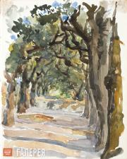 Polenova Yelena. Avenue in the Monte Pincio Park. 1895