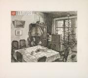 Nikita Rodionov. Interior with a Christmas Tree. 1982