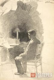 Levitan Isaaс. Working on a Croquis. 1884