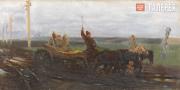 Repin Ilya. Under Police Escort. A Muddy Road. 1876
