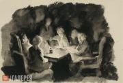 Kupreyanov Nikolai. At the Table. 1926