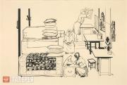 Lyushin Vladimir. At the “Red Rose” Factory Residential Halls. Second half of th